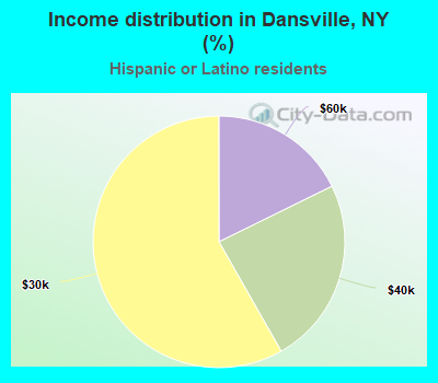 Income distribution in Dansville, NY (%)
