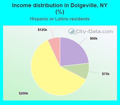 Income distribution in Dolgeville, NY (%)
