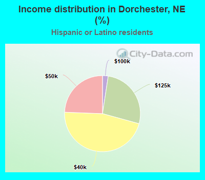 Income distribution in Dorchester, NE (%)