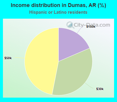 Income distribution in Dumas, AR (%)