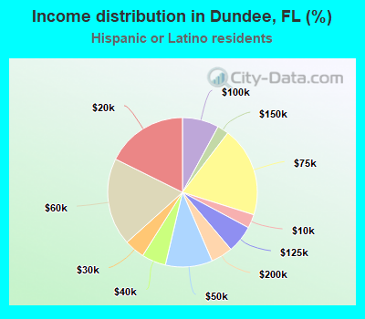 Income distribution in Dundee, FL (%)