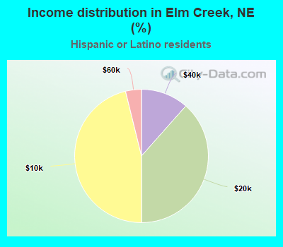 Income distribution in Elm Creek, NE (%)