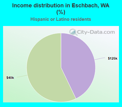 Income distribution in Eschbach, WA (%)