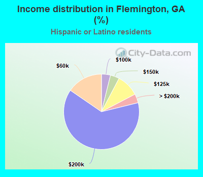 Income distribution in Flemington, GA (%)