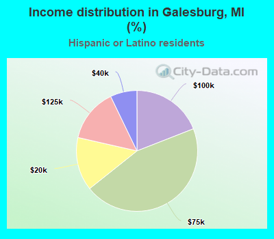 Income distribution in Galesburg, MI (%)