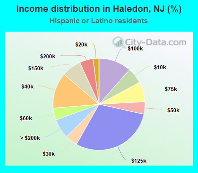 Income distribution in Haledon, NJ (%)
