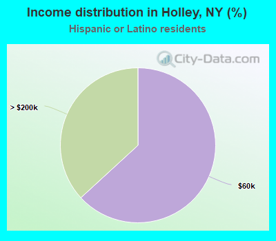 Income distribution in Holley, NY (%)