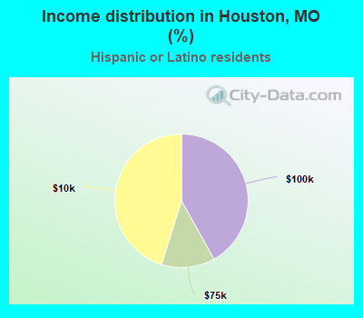 Income distribution in Houston, MO (%)