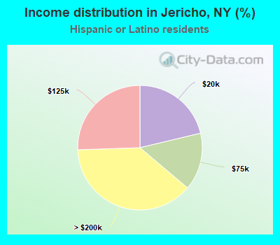 Income distribution in Jericho, NY (%)