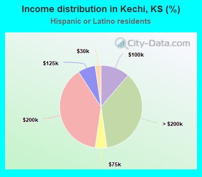 Income distribution in Kechi, KS (%)