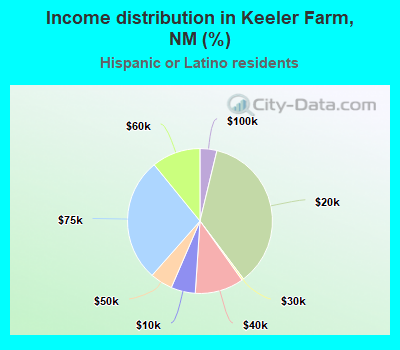 Income distribution in Keeler Farm, NM (%)