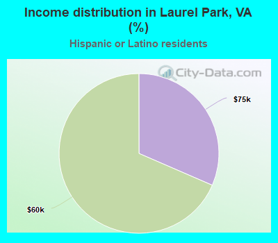 Income distribution in Laurel Park, VA (%)