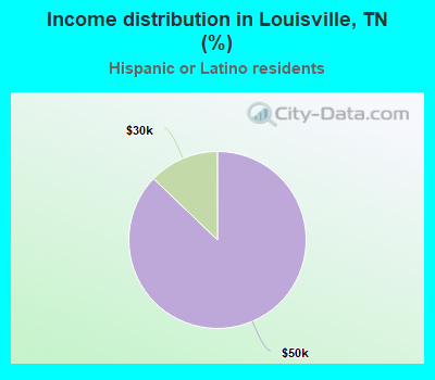 Income distribution in Louisville, TN (%)