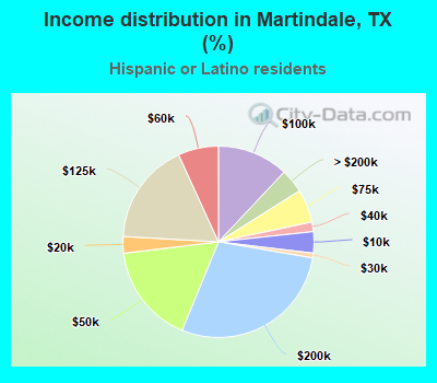 Income distribution in Martindale, TX (%)