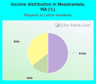 Income distribution in Meadowdale, WA (%)