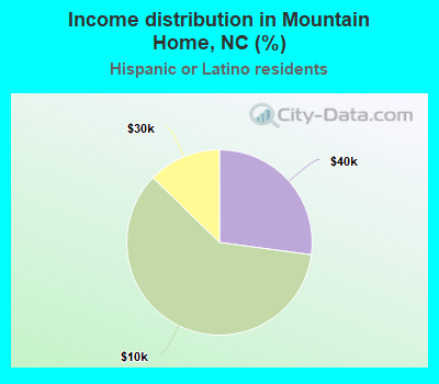 Income distribution in Mountain Home, NC (%)