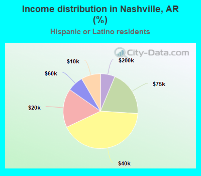 Income distribution in Nashville, AR (%)