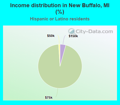 Income distribution in New Buffalo, MI (%)