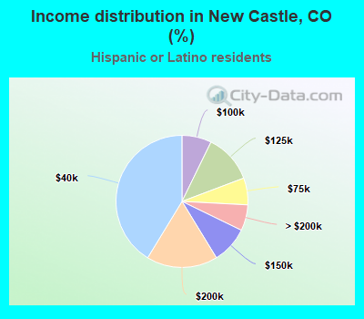 Income distribution in New Castle, CO (%)