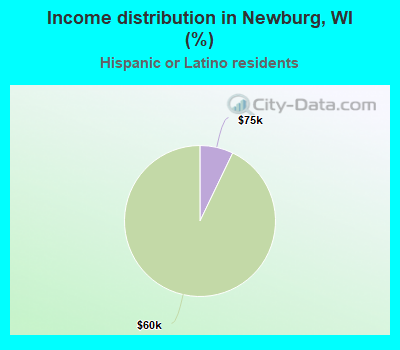 Income distribution in Newburg, WI (%)