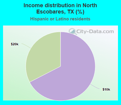 Income distribution in North Escobares, TX (%)
