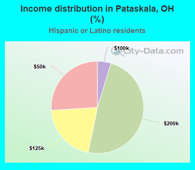 Income distribution in Pataskala, OH (%)
