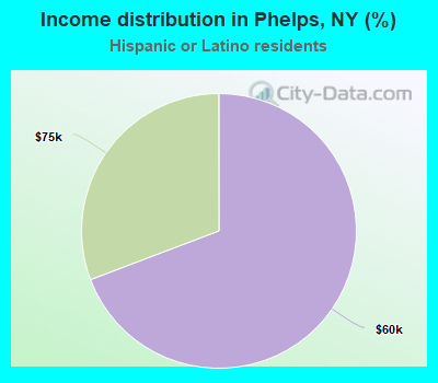 Income distribution in Phelps, NY (%)