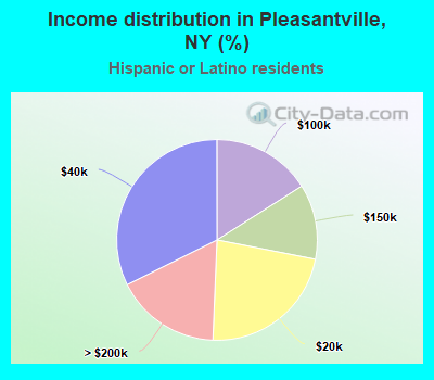 Income distribution in Pleasantville, NY (%)