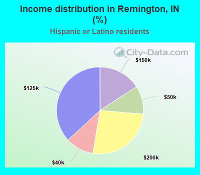 Income distribution in Remington, IN (%)