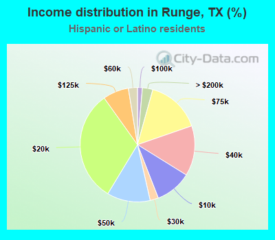 Income distribution in Runge, TX (%)
