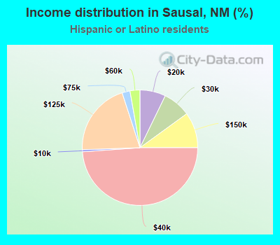 Income distribution in Sausal, NM (%)