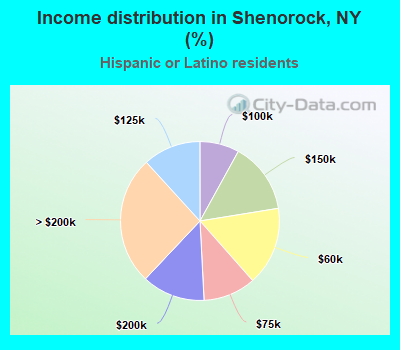 Income distribution in Shenorock, NY (%)