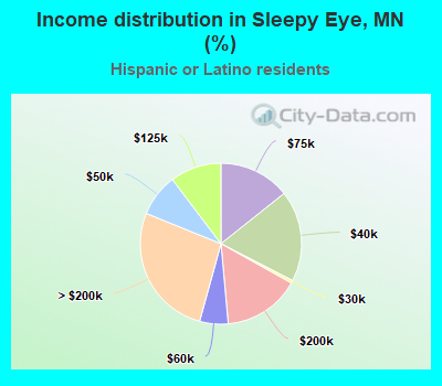 Income distribution in Sleepy Eye, MN (%)