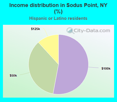 Income distribution in Sodus Point, NY (%)