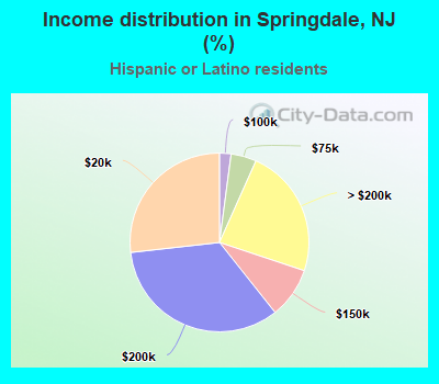 Income distribution in Springdale, NJ (%)