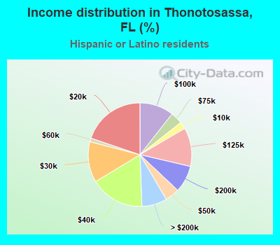 Income distribution in Thonotosassa, FL (%)