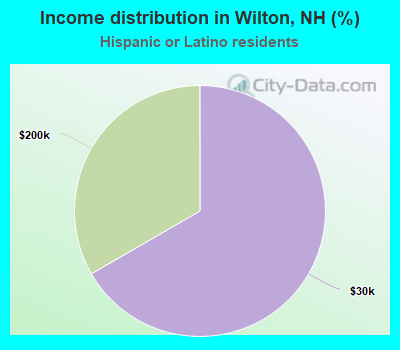 Income distribution in Wilton, NH (%)