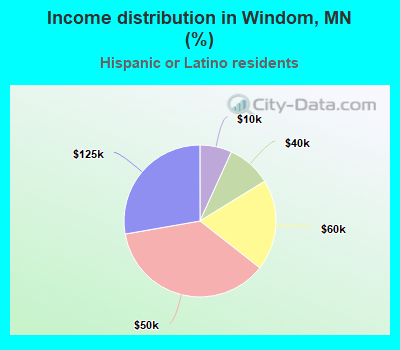 Income distribution in Windom, MN (%)