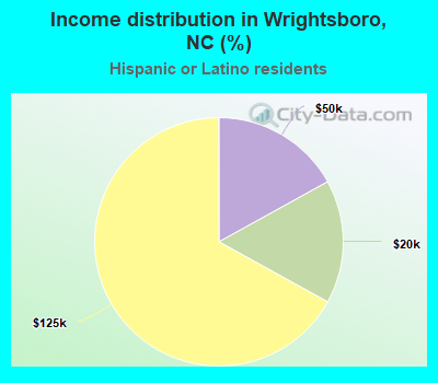 Income distribution in Wrightsboro, NC (%)