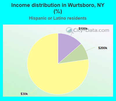 Income distribution in Wurtsboro, NY (%)