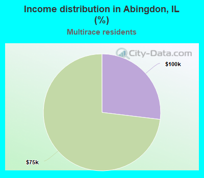 Income distribution in Abingdon, IL (%)