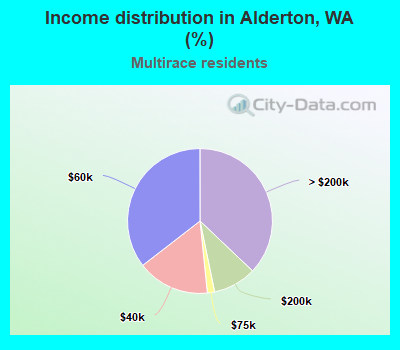 Income distribution in Alderton, WA (%)