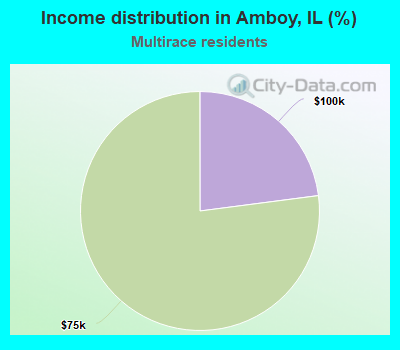 Income distribution in Amboy, IL (%)