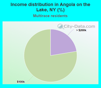 Income distribution in Angola on the Lake, NY (%)