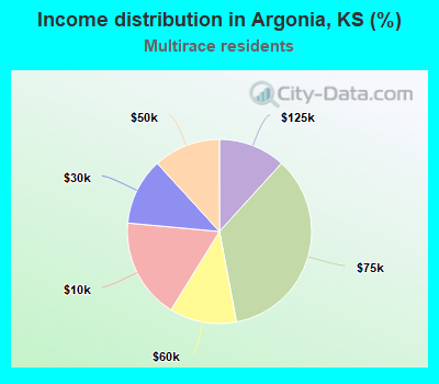 Income distribution in Argonia, KS (%)