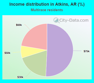Income distribution in Atkins, AR (%)