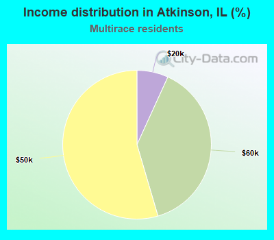 Income distribution in Atkinson, IL (%)