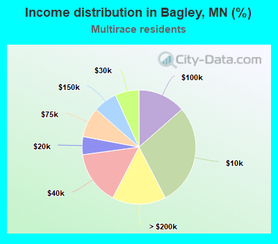Income distribution in Bagley, MN (%)
