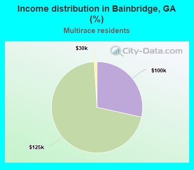 Income distribution in Bainbridge, GA (%)