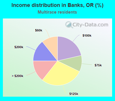 Income distribution in Banks, OR (%)